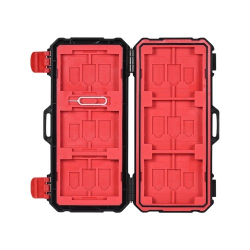 LYNCA KH 15 Water-resistant XQD/CF/TF/MSD/SD/Micro SIM/NANO Memory Card Case Box Keeper Carrying Holder Storage Organizer 36 Slots for Sandisk Transcend Lexar Kingston