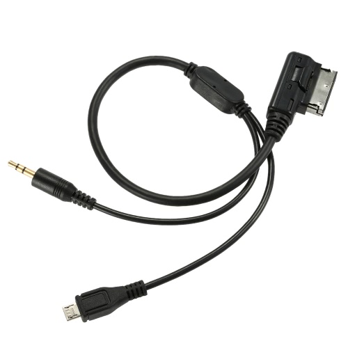 3,5 mm Mini Jack Aux MP3 Cable adaptador música AMI MMI interfaz USB para Audi A3 A4 A5 A6 TT para VW Jetta GTI GLI Passat CC Touareg