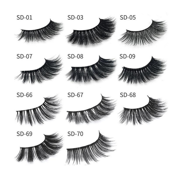 24hours shipping mink eyelashes 11 styles selling 1pair lot real siberian 3d full strip false eyelash long individual mink lashes extension