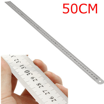 50CM Stainless Steel Double Side Scale Straight Ruler
