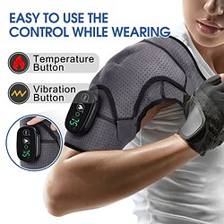 Electric Shoulder Massager Heating Pad Vibration Massage Support Belt Arthritis Pain Relief Shoulder Thermal Physiotherapy Brace Lightinthebox