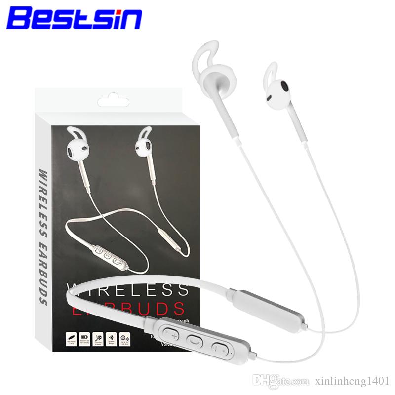 Bestsin Sports Neckband Bluetooth Earphone V4.1 Ear-Hook Wireless Bluettoth Running Headphone For Iphone XS XR XSMAX