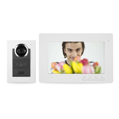 Wired Video Doorbell Indoor Monitor with IR-CUT Rainproof Outdoor Camera