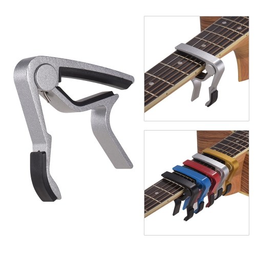 Aleación de aluminio Cambio rápido Guitarra Capo Abrazadera Una mano