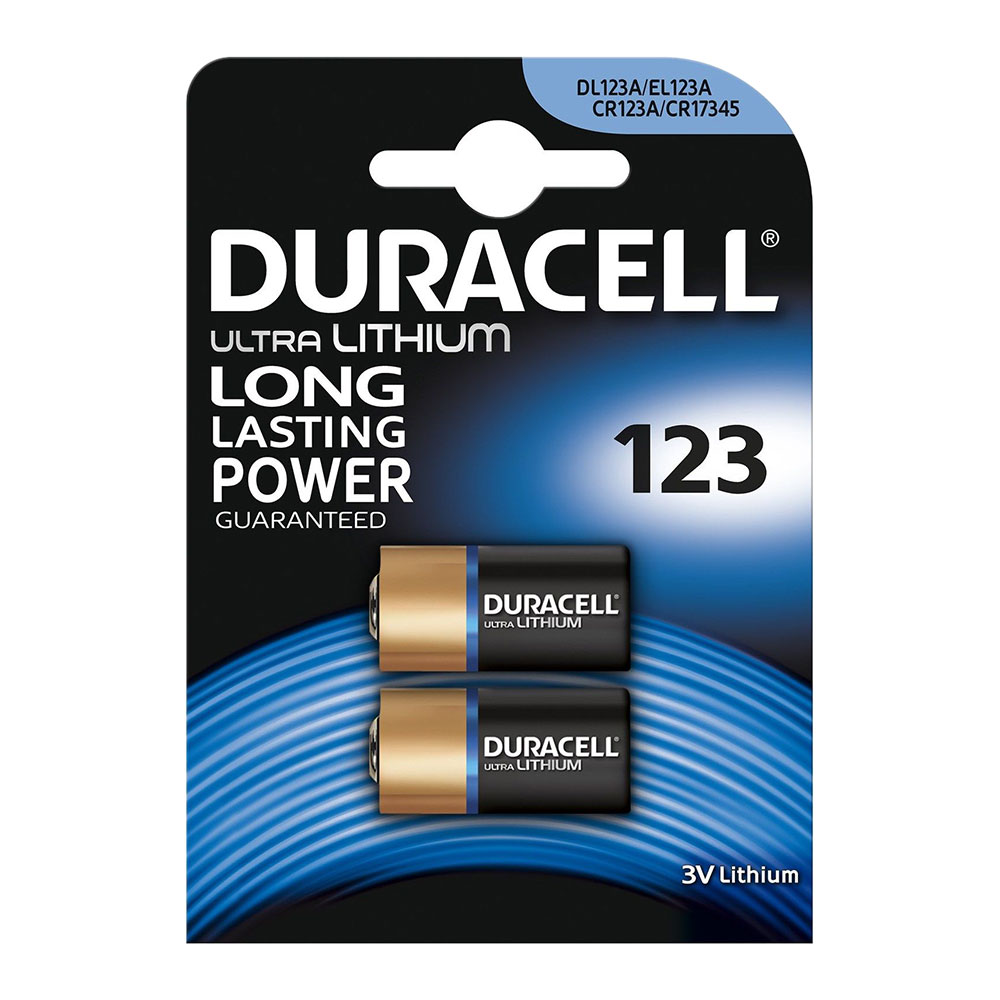 Duracell CR123A Ultra Photo Lithium Battery - Pack of 2