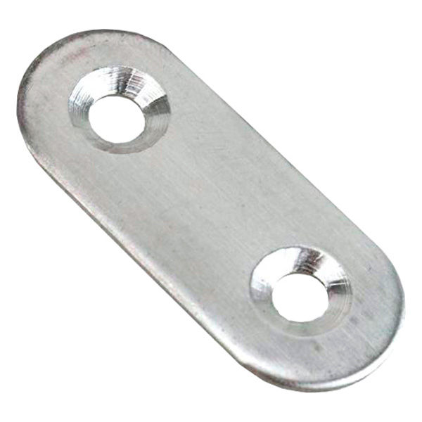 Flat Repair Plates Oval Ends, Stainless Steel Marine Grade 316 , 37 x 15 x 2mm (10 Pack)
