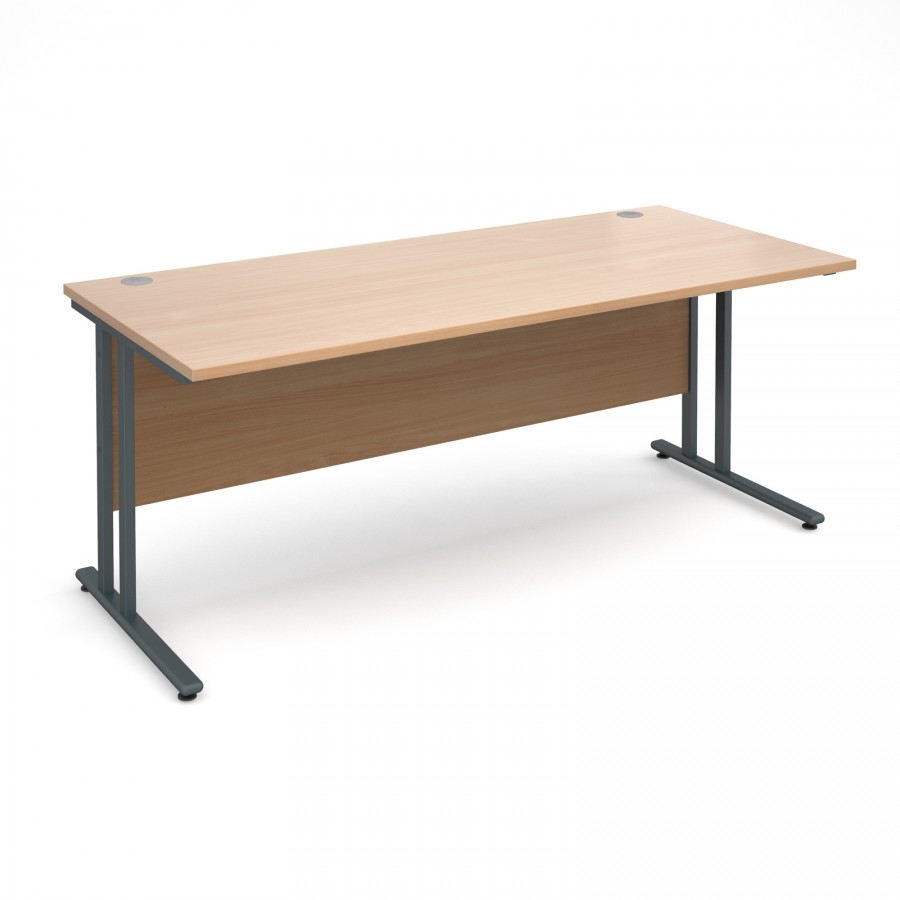 Maestro 25 Graphite Cantilever Leg Desk - 1800mm- Beech