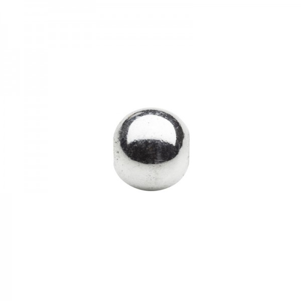 Metallic-Perlen, Ø6 mm, 50 Stück, silberfarben