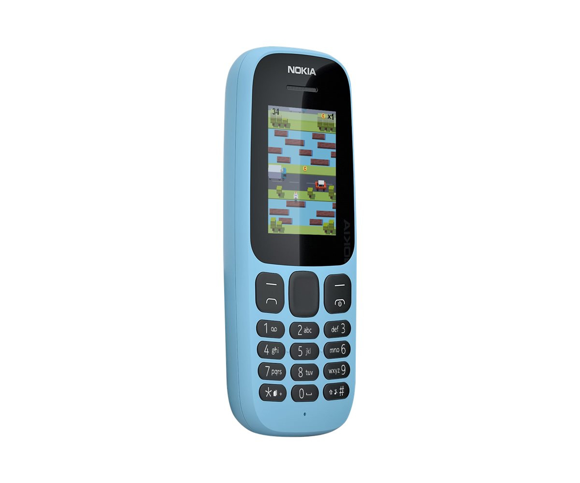 Nokia 105 4,57 cm (1.8 Zoll) 73 g Blau Funktionstelefon