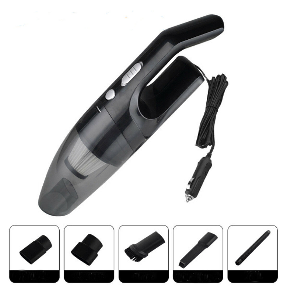 5 IN1 120W 12V Car Vacuum Cleaner For Auto Mini Portable Wet Dry Handheld Duster