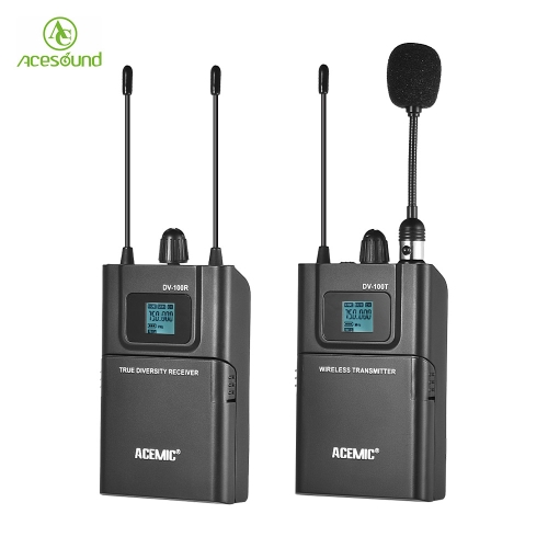 ACEMIC DV-100 UHF Wireless Transmitter Receiver Microphone