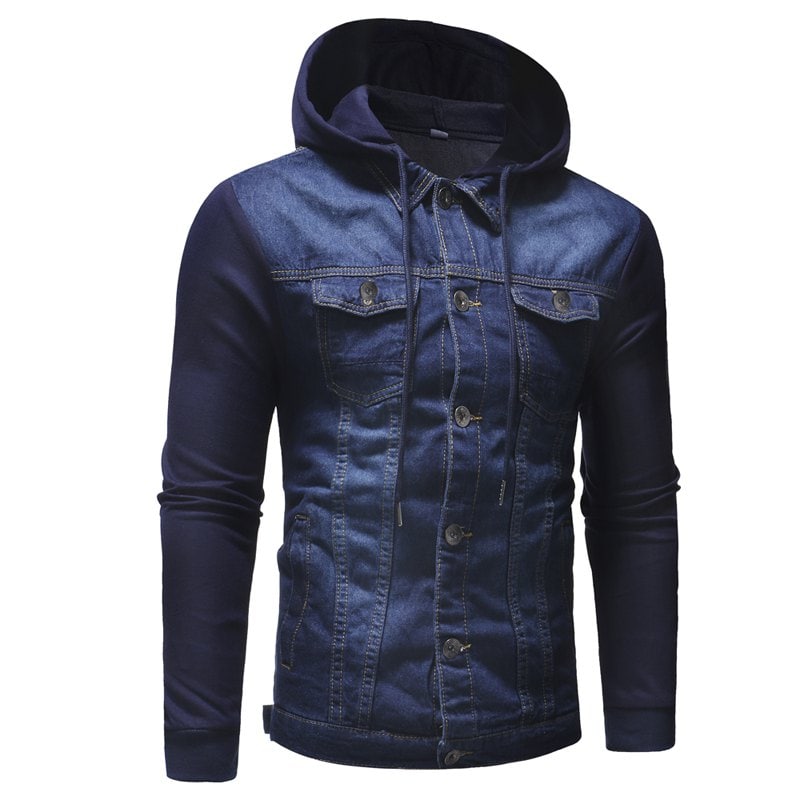 Men's Casual Hooded Denim Jacket