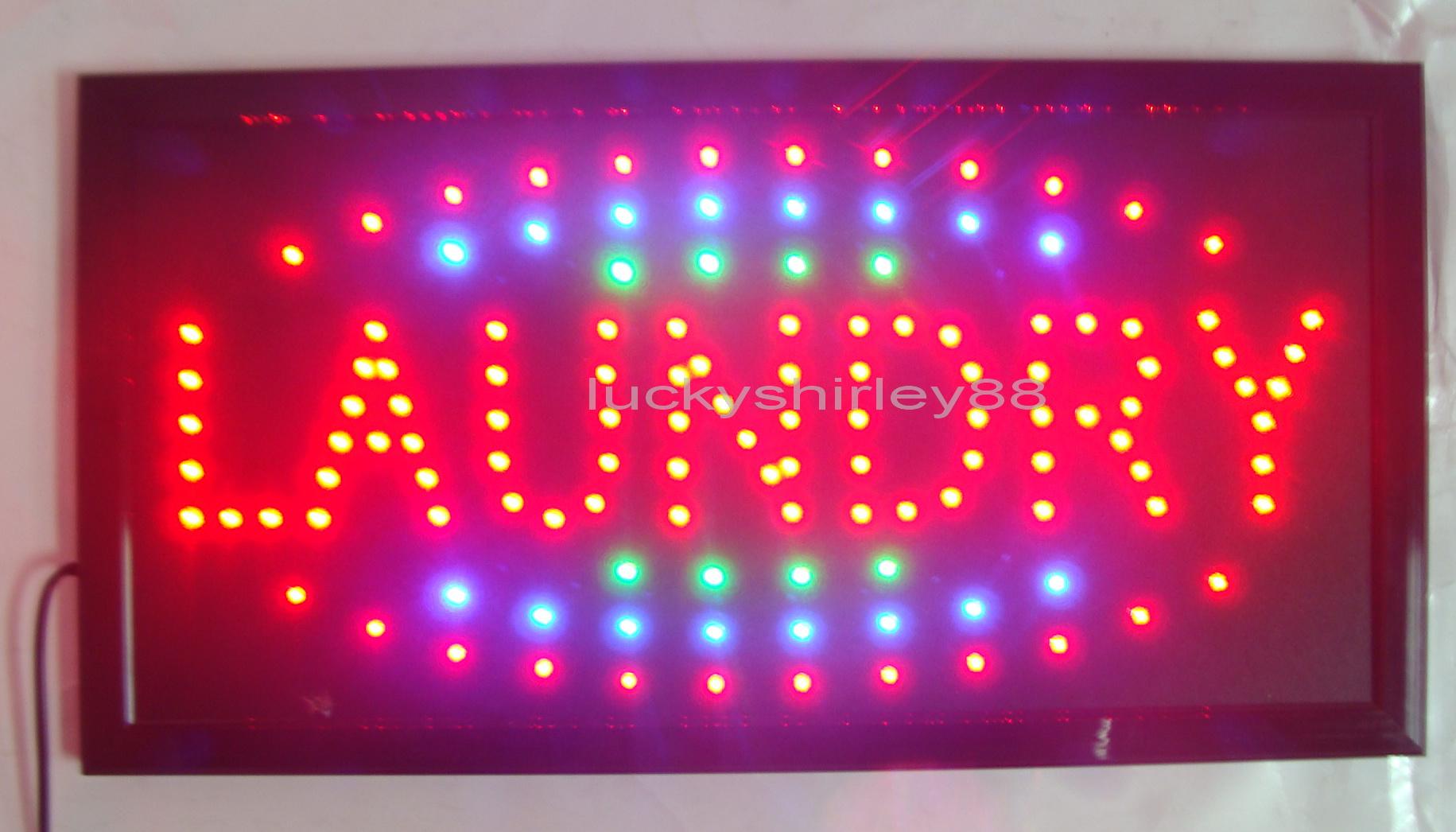 Wholesale 2016 hot sale led Laundry signs neon super brightly customized of laundry shop open led indoor