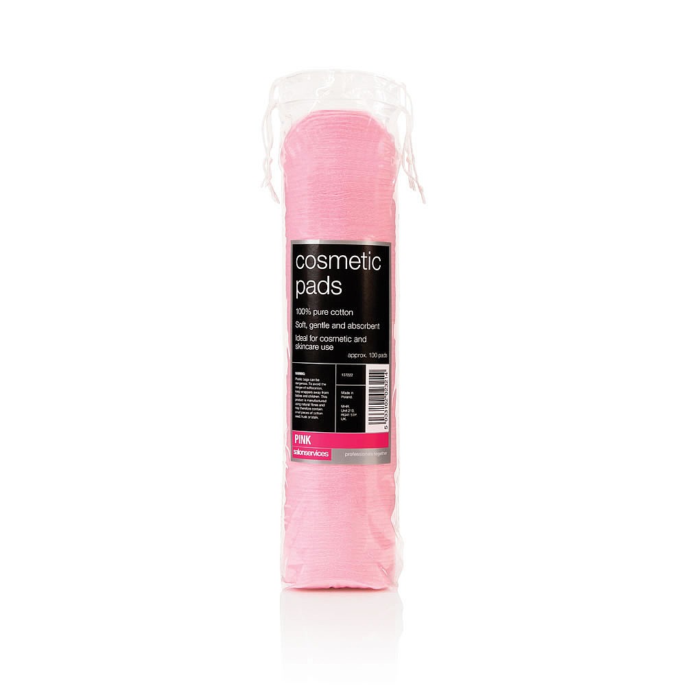 salon services cosmetic pads pink 100 pack
