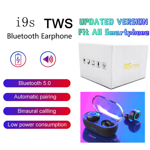 high quality I9S TWS 5.0 true wireless audifonos bluetooth earbuds TWS I9 with charger box