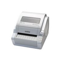 Brother TD-4100N - Etikettendrucker - Thermopapier - Rolle A6 (10,5 cm) - 300 dpi - bis zu 109 mm/Sek. - USB, LAN, seriell - Grau, weiß