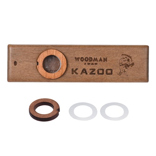 Instruments de musique en bois Kazoo Accord de guitare Ukulele Harmonica en bois avec boîte en métal pour amateur de musique