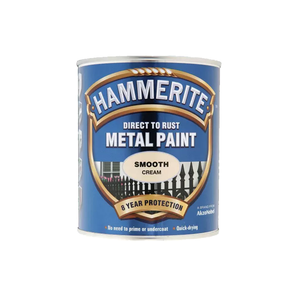 Hammerite 'Direct To Rust' Metal Paint - Smooth Cream 750ml