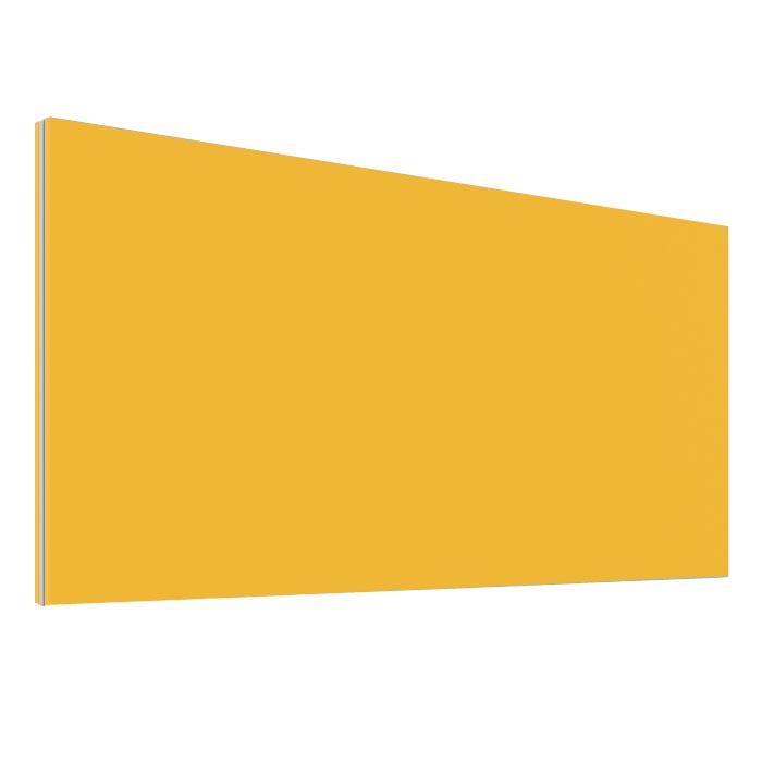 Yellow Office Desk Screen 1800mm Wide - Height 380mm