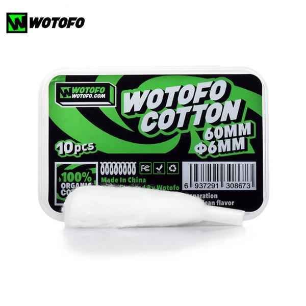 4 Pack x Authentic Wotofo Agleted Organic Cotton 6mm for Profile RDA RTA Vape Building