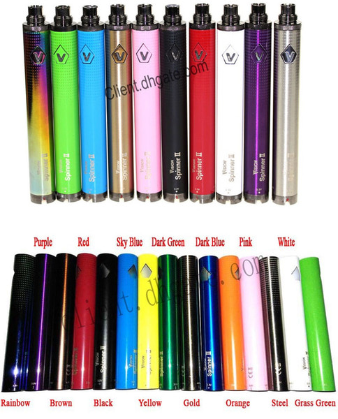 Vision Spinner 2 Battery 1650 Adjustable Voltage 3.3~4.8V Spinner II 510 Thread 15 Colors in Stock DHL shipping