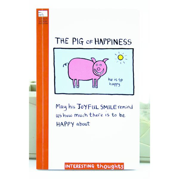 Edward Monkton Pig of Happiness Large Notebook