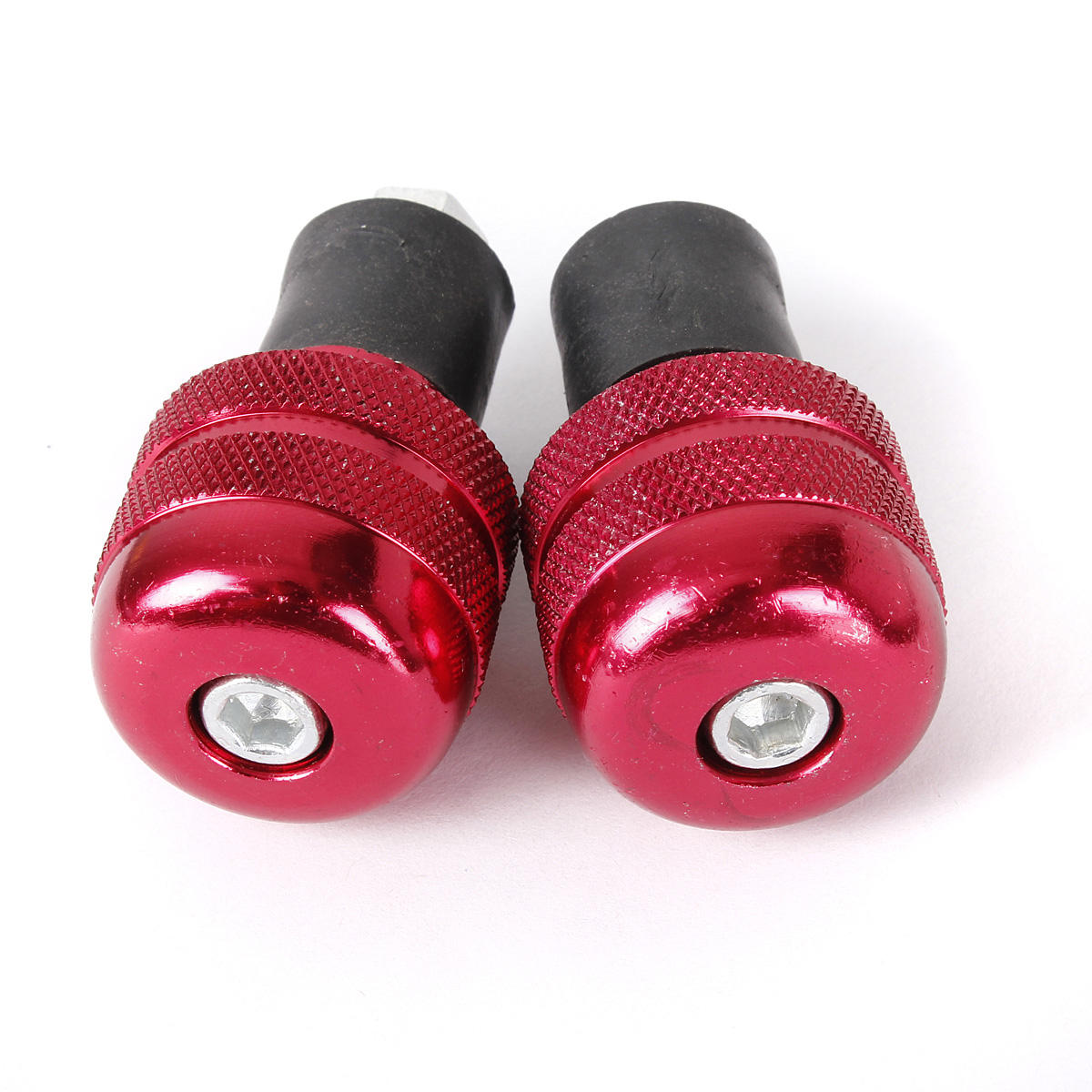 Four Red 22mm Motorcycle Round Handlebar End Weight Balance Plug