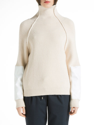 Simple Plain Knitted Long Sleeve H-line Sweater