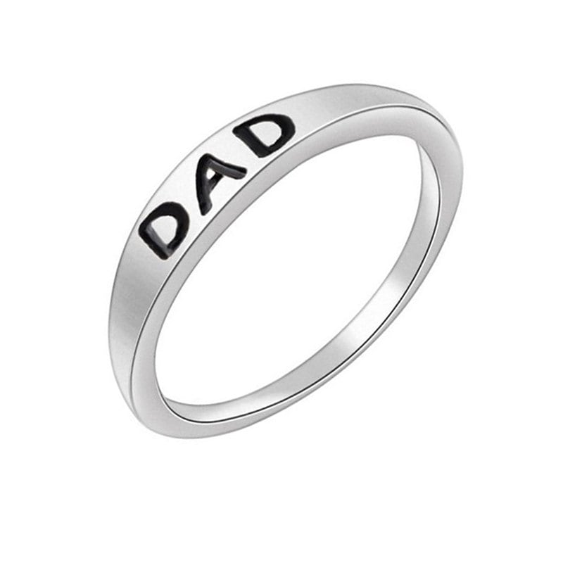 Stylish Minimalist Letter Mother's and Father's Day Gift Ring