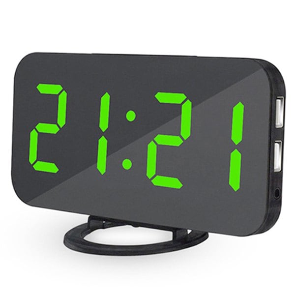 LED Digital Alarm Table Clock Brightness Adjustable for Home Office Hotel