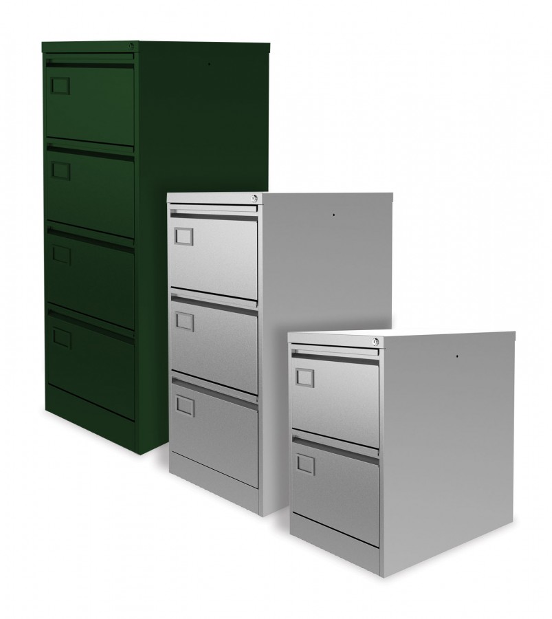 Executive Lockable Filing Cabinet- 4 Drawers- Racing Green