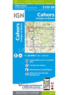 Carte 2139SB CAHORS LIMOGNE-EN-QUERCY