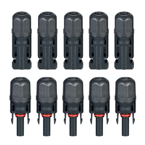 10 Pairs MC4 Male/Female Solar Panel Cable Connectors with Spanner Assembly Tool for PV System
