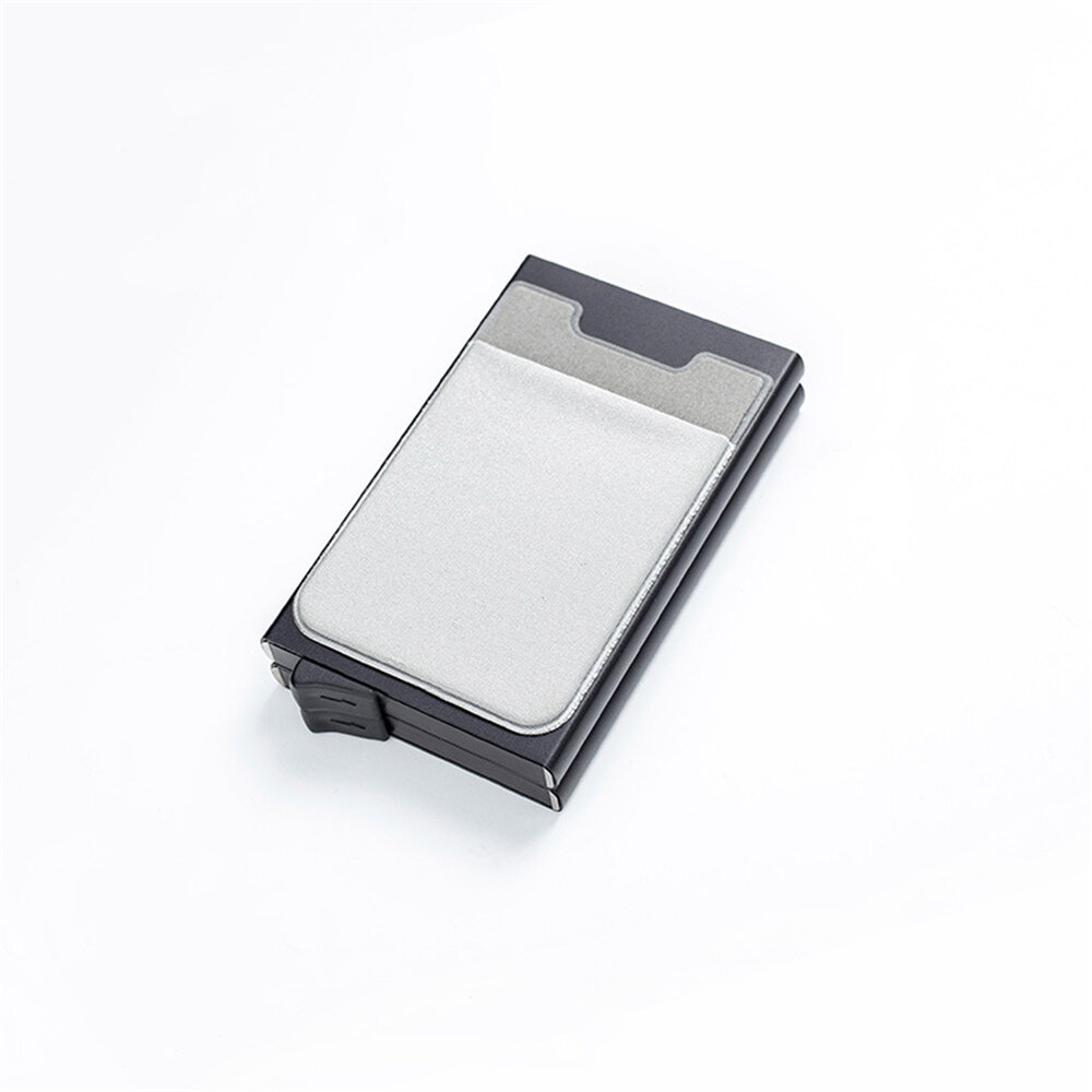 Metallkartentasche Aluminiumlegierung Schwarz Silber Multi Kartensteckplatz Brieftasche RFID Diebstahlsicherung Antimagn
