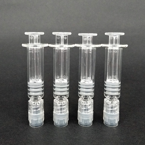High Quality 1ml Luer Lock Glass Syringe Pump Glass Tip For Co2 Cartridge Thick Oil Tank Clear Color without Needles