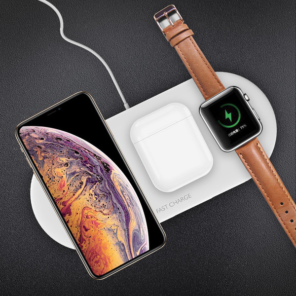 Min.1pcs QI Universal Wireless Charger Pad 3-In-1 10w Fast Charge For Cell Phone & Apple Series Watch & Wireless Earbuds Bluetooth