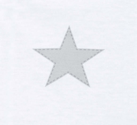 Odenwälder 2086/1286 Jersey Bettwäsche Sterne groß Softeis silber 100x135cm