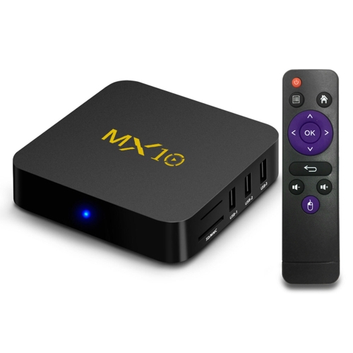 MX10 Android 8.1 TV Box 4 Go / 32 Go 4K pris en charge