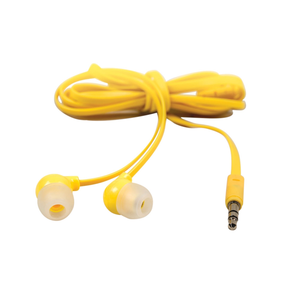 Travel Blue Tangle-Free Earphones 3.5mm Jack Plug - Yellow