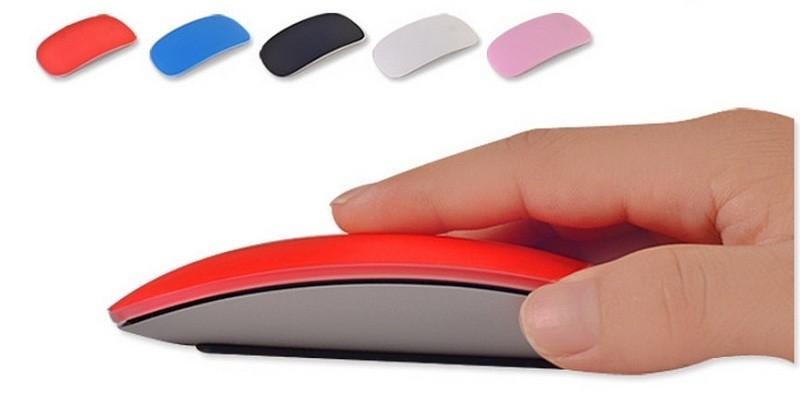 Wholesale- 2016 Magic Oval Soft Color Mouse Stickers For Macbook Air Pro Retina 11 13 15 Laptop Silicone Mouse Cover film For iMac For Mac