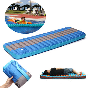 183CM Portable Beach Pool Floating Bed Inflatable Travel Sleeping Mat Foldable Moisture-Proof Pad