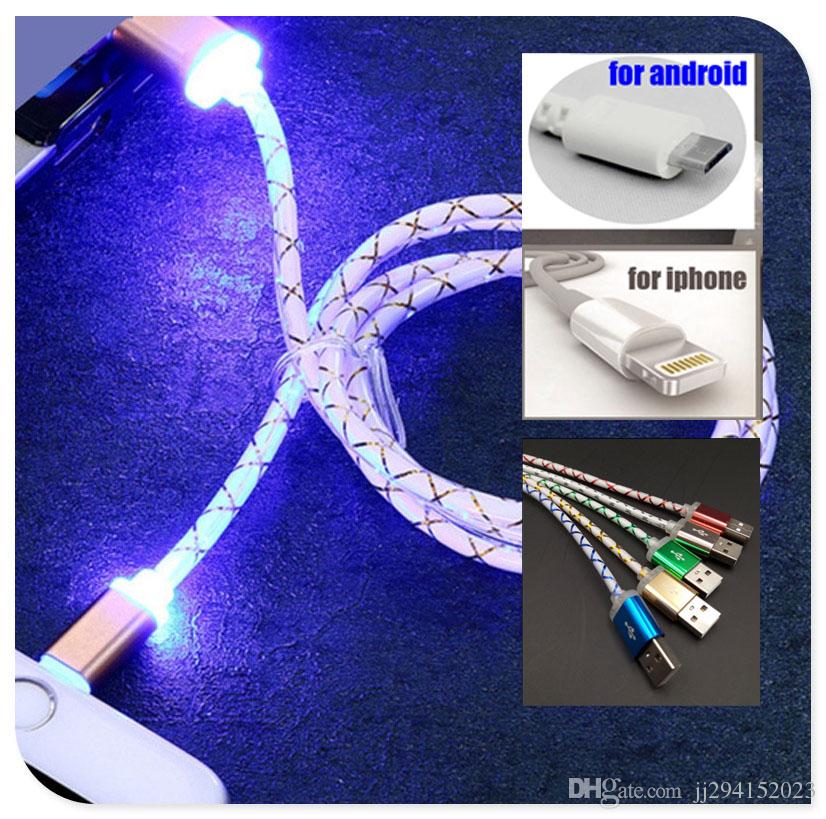 Light-up LED USB Data Sync Charger Cable Charging Cord For Android Phone Universal For Home Car Cell Phone
