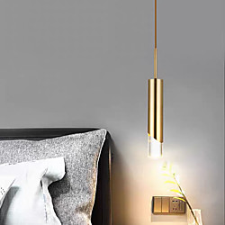 6 cm luz colgante led luz de noche nórdica moderna luz tricolor dorada comedor bar metal galvanizado decoración navideña 110-120 v 220-240 v
