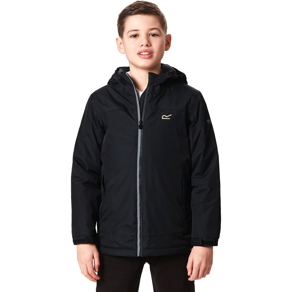 Regatta Boys Hurdle II Poly Insulated Hooded Waterproof Coat Jacket 5-6 Years - Chest 59-61cm (Height 110-116cm)