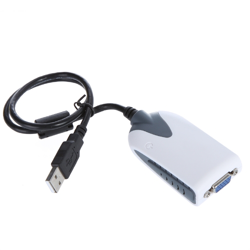 Andoer® Exhibición de USB 2.0 a VGA Adaptador Convertidor Monitor Adicional Multi Pantalla para HDTV LCD PC Portátil Proyector 2048 * 1152 1920 * 1080