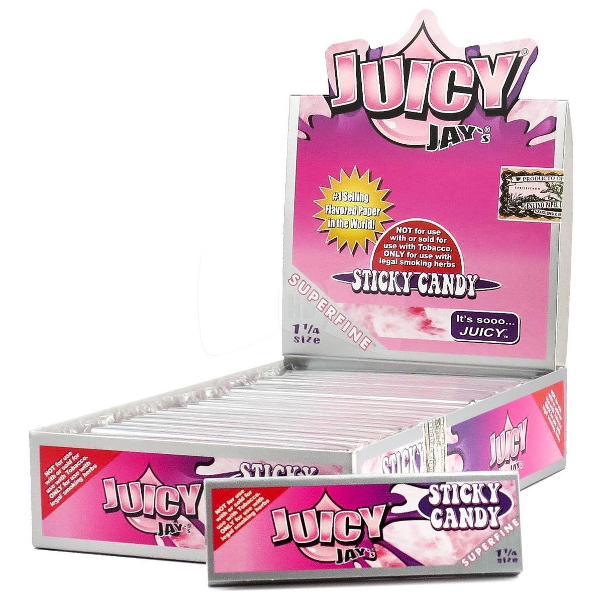 Juicy Jays Super Fine Papers Full Box (24 packs) Sticky Candy