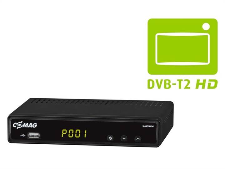 COMAG SL65T2 FullHD HEVC DVBT/T2 Receiver H.265, HDTV, HDMI, Irdeto Zugangssystem, freenet TV