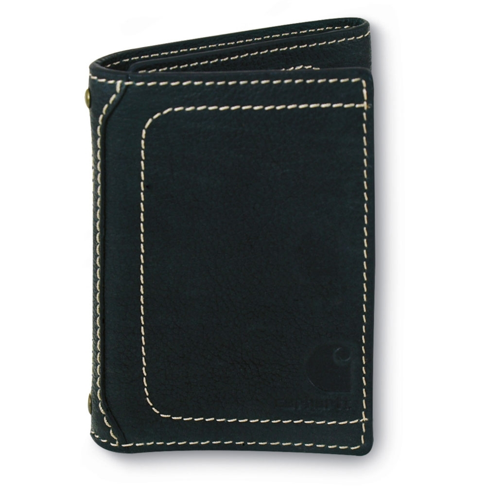 Carhartt Mens & Womens/Ladies Pebble Trifold Full Grain Leather Wallet One Size