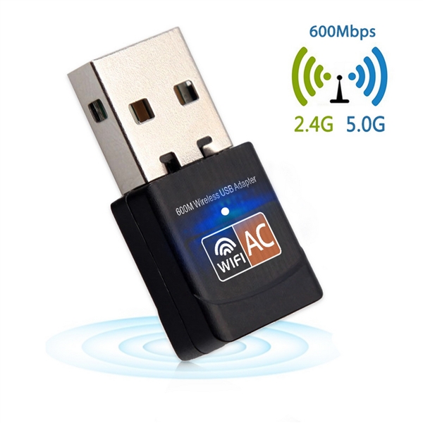 600 Mbps USB WiFi-Adapter 2,4 GHz (150Mbps) + 5 GHz (433Mbps) Mini Wireless Network Adapter f¨¹r Win XP / 7/8/10 Mac OS
