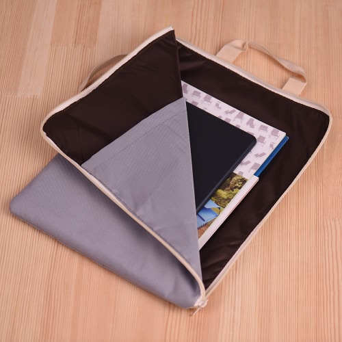A4 Document File Business Briefcase Papers Folder Organizer Colth Tote Holder Case Bag Student Stationery 35 * 27cm / 13.8 * 10.6in Pink